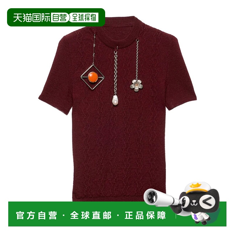 香港直邮Prada 普拉达 女士 PENDANTS 镂空图案羊毛毛衣 P24V2HSO
