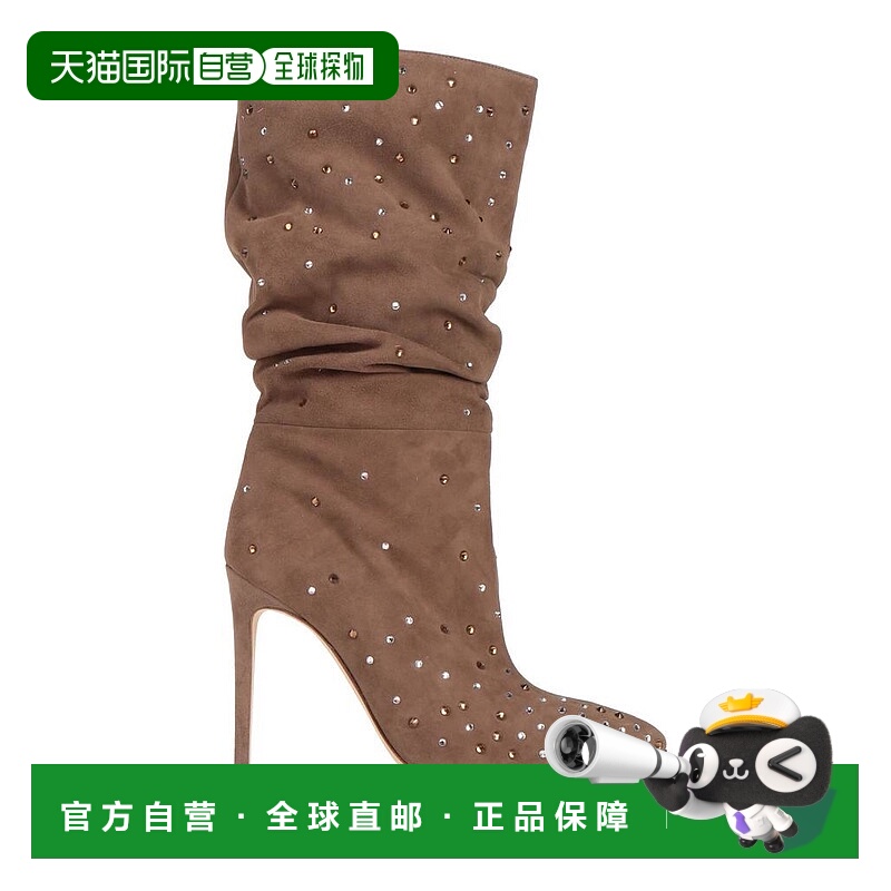 1h可退 【美国直邮】PARIS TEXAS 女鞋时装靴 软真皮水钻靴子 休