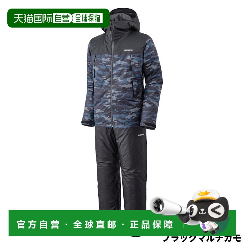 日本直邮Shimano 女士基本款隔热雨衣 01 WM 黑色多迷彩 RB-057X