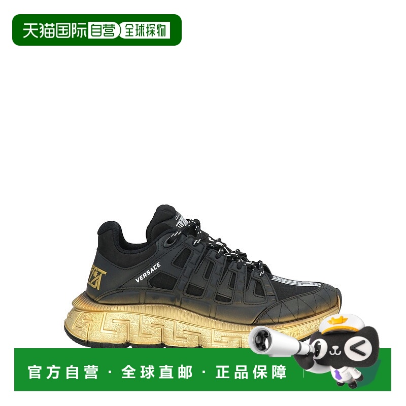 香港直邮versace 范思哲 男士 运动鞋 black黑色 舒适时尚