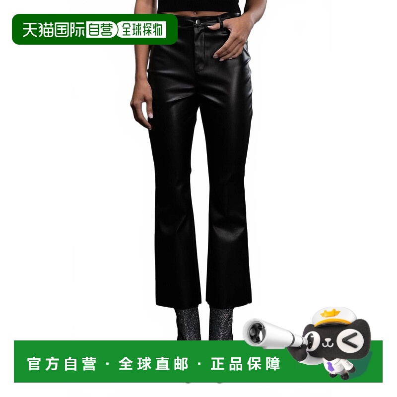 自营blu pepperWomen's High Waisted Faux Leather Pants In Bla