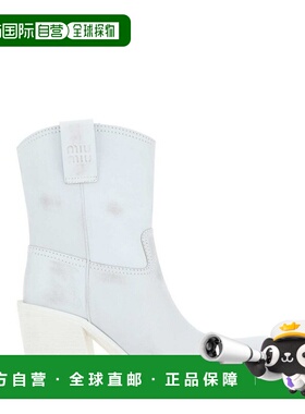 1h可退 香港直邮Miu Miu 缪缪 女士 徽标细节及踝靴 5T860DFM0803