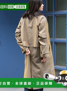 1h可退 日本直邮EKAL女装宽松版型高密度T/C斜纹长款风衣外套 FE2