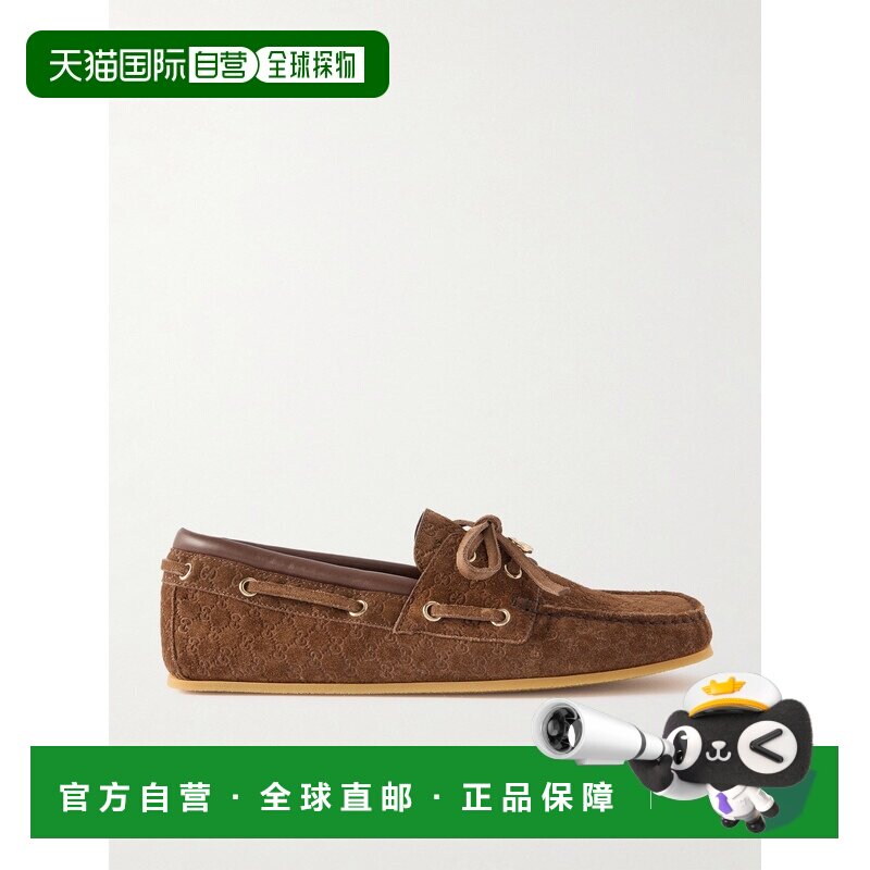 1h可退 Gucci 古驰 女士 棕色绒面革乐福鞋 854817AAFVS女鞋图片