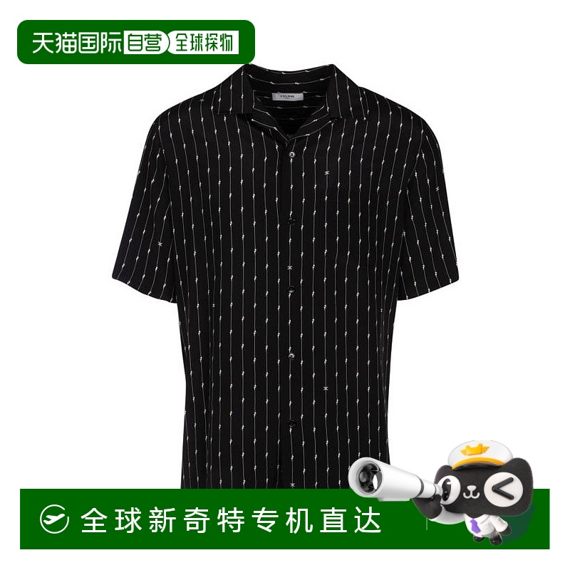 韩国直邮CELINE23FW长袖衬衫男2C946961R 38VA BLACKVANILLA