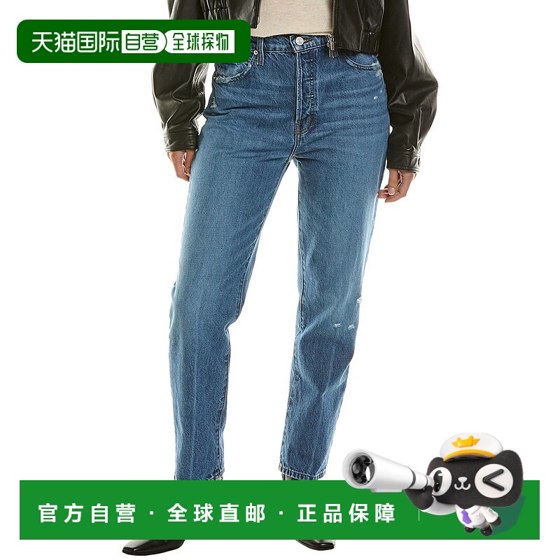 自营 FRAME Denim Le Mec 修身直筒牛仔裤 - 蓝色 美国奥莱直发