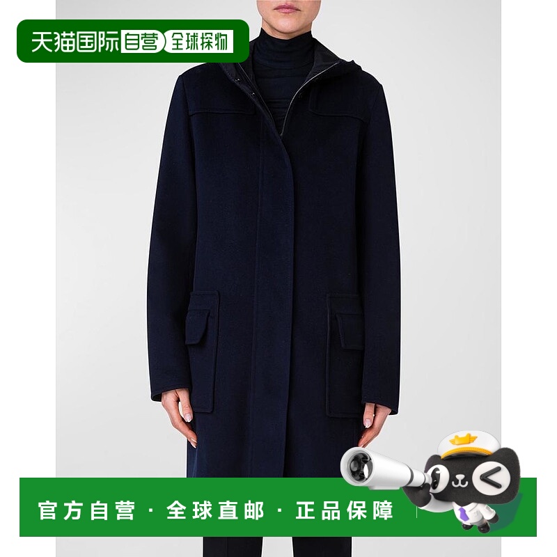 1h可退 【美国直邮】Akris punto Duffle可翻转连帽外套 女装毛呢
