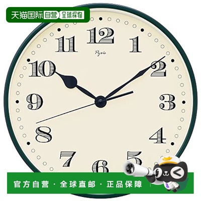 【日本直邮】Seiko Clock 掛钟 PYXIS 深绿 直径290mm，厚度39mm