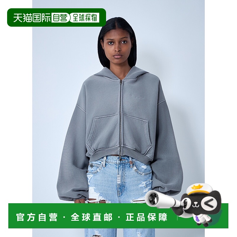 香港直邮Alexander Wang 亚历山大 王 女士 短款拉链运动衫 1CC32