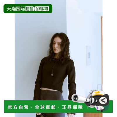 1h可退 日本直邮Ungrid 女装 蜂窝纹长袖 cropped Tee 1125427475