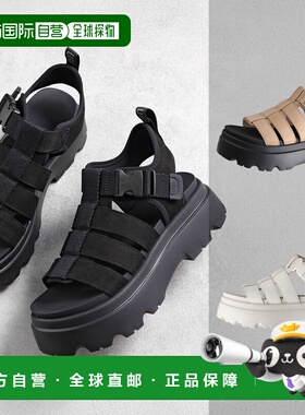 日本直邮UGG W CORA 凉鞋 1152698 女士厚底磨砂皮徽标绑带鞋 彩