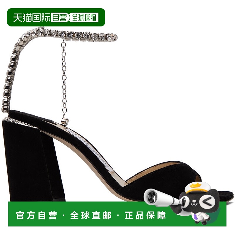 香港直邮Jimmy Choo 周仰杰 女士 黑色 Saeda 85 凉鞋 SAEDASANDA