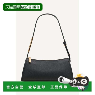 自营dknyAvril Top-Zip Shoulder Bag - black/gold 美国奥莱直发