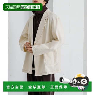 1h可退 日本直邮SENSE OF PLACE男装春款宽松卡其布西装外套 配色
