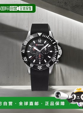 自营 Wenger Swiss Army 01.0643.118 男士 Seaforce 黑色计时码