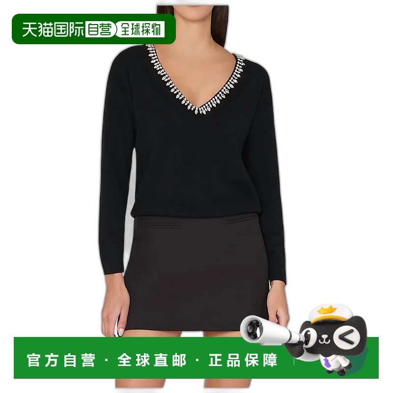 自营 millyKalia Crystal Sweater In Black - black 美国奥莱直
