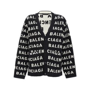 女士 766414T1673 全幅徽标针织开衫 巴黎世家 Balenciaga