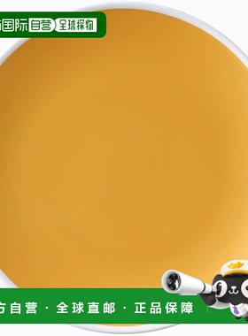 Narumi鸣海 西式餐盘甜品盘点心盘早餐盘平盘 21cm 橙色简约可爱