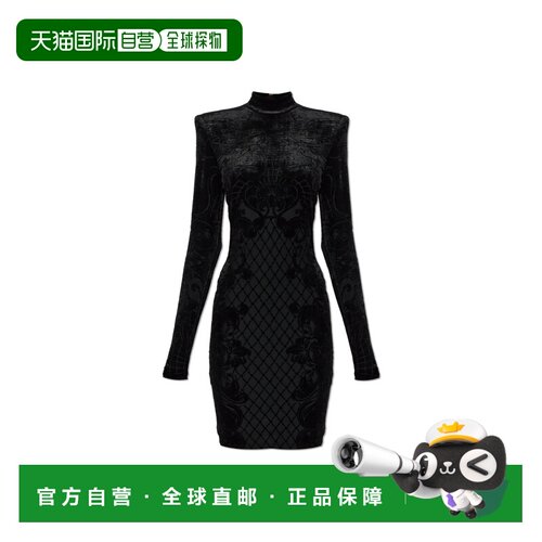 香港直邮BALMAIN 女士连衣裙 HF1R8970JM22EAP AW2026 黑色 Velve