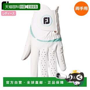 日本直邮FootJoy 女士手套 Weathersof 双手 FGWF3PRWT 白色/海草