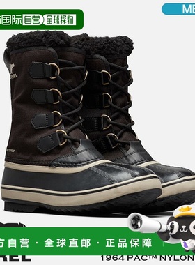 日本直邮SOREL 1964 PAC NYLON WP 男士防水靴黑色/古化石色 (NM5