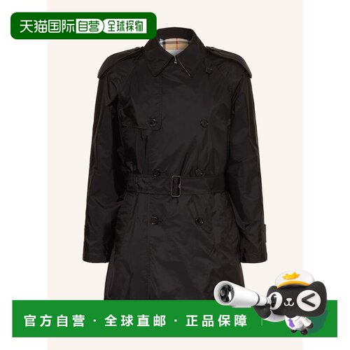 香港直邮BURBERRY 男士大衣 100317778713000 CO 黑色 LEADENHAM