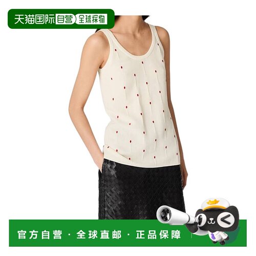 香港直邮Bottega Veneta 棉质刺绣火柴吊带背心 824130V5BG0
