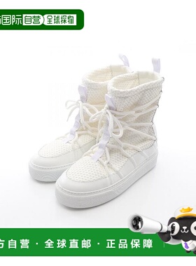 1h可退 日本直邮中古Dior迪奥女A级95新boots靴牛皮鞋白色厚底鞋