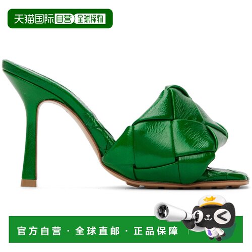 1h可退 香港直邮Bottega Veneta 葆蝶家 女士 绿色 Lido 凉鞋 608