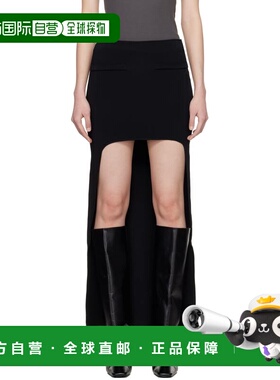 1h可退 香港直邮Courreges 女士 黑色 Circle Edged Long Knit 半