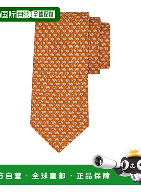 香港直邮Salvatore Ferragamo 大象印花领带 351320菲拉格慕