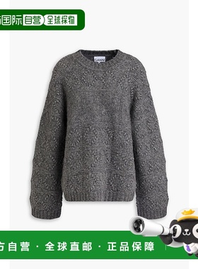 香港直邮GANNI 甘尼 女士 提花针织羊毛棉混纺毛衣 K2338252PHANT