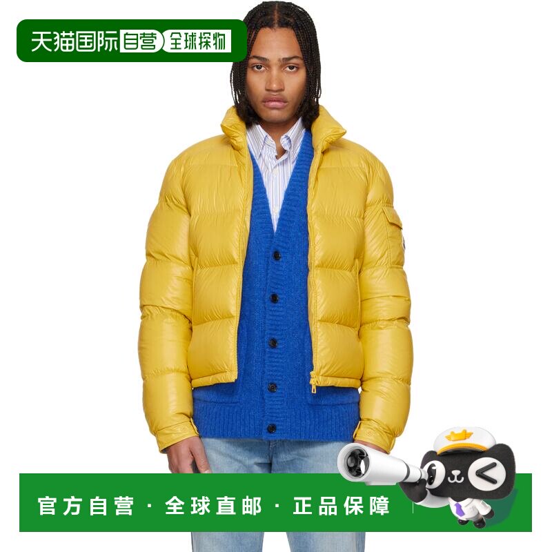 1h可退 香港直邮Moncler 盟可睐 男士 黄色 Levitha Short 羽绒夹