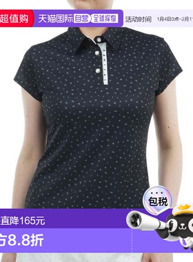 日本直邮Admiral GOLF 女士跳舞logo圆领短袖POLO高尔夫衫 ADLA52