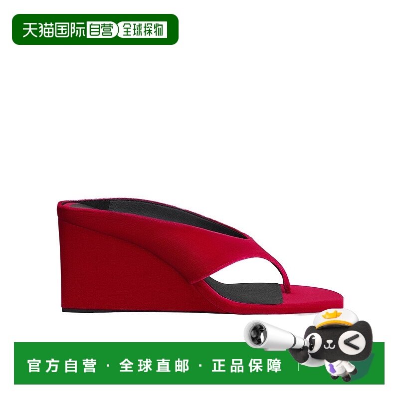 1h可退 香港直邮Alaia 坡跟人字拖 AA3M105A014