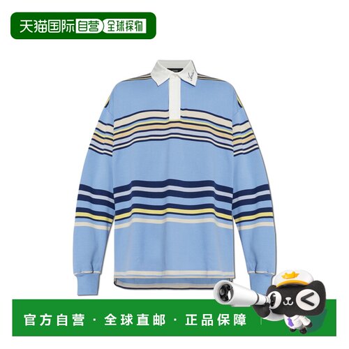 香港直邮AMIRI 男士POLO衫 AM326JR0170000I AW2026 蓝色 Long-sl