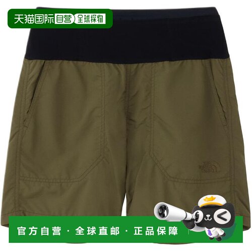 日本直邮北面THE NORTH FACE Free Run 拼接刺绣徽标 跑步短裤 女