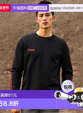日本直邮Mammut QD 徽标印花长袖 T 恤 AF 男士 1016-01030-00756