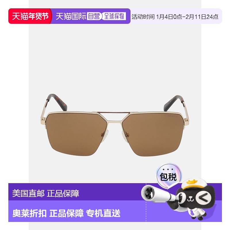 自营 guess金属飞行员太阳镜-金色 美国奥莱直发
