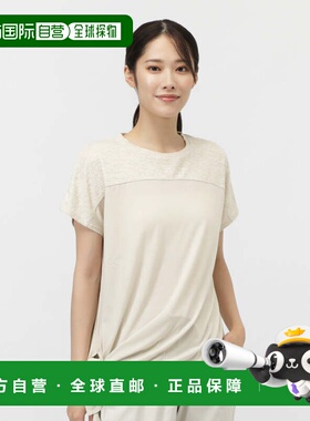 日本直邮TIGORA 女士半袖侧开衩T恤 TR-3F2735TS 运动瑜伽服饰