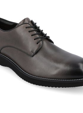 【美国奥莱】直发 Thomas & Vine Latimer 平头德比鞋 - 炭灰色