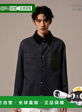 香港直邮FENDI 男士夹克 FW1363ATK7F0QA1 SS2025 黑色男装