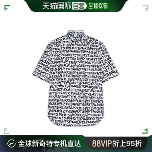 UE64SH800WBGRAFITTIPRINTWHITEBLAC 衬衫 男士 香港直邮VETEMENTS