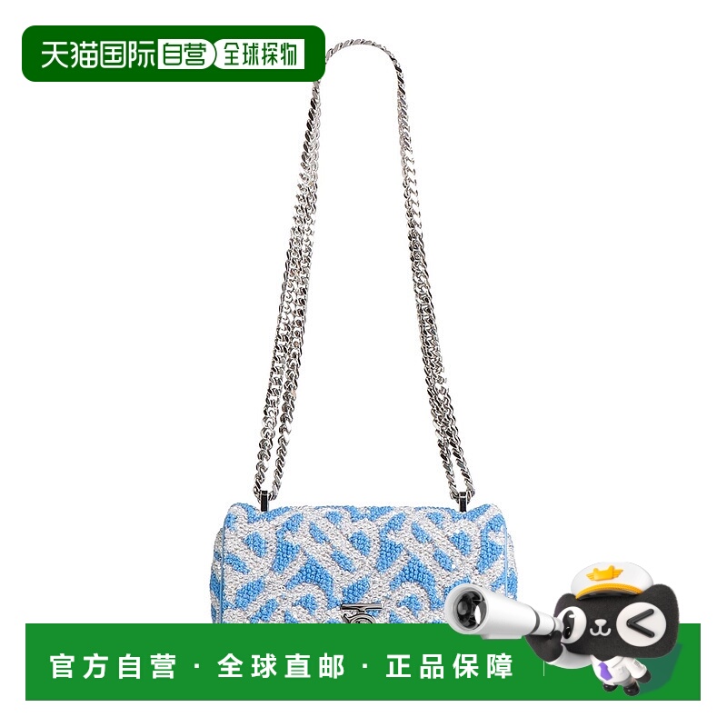 1h可退 香港直邮潮奢 Burberry 巴宝莉 女士 肩包 blue蓝色 舒适