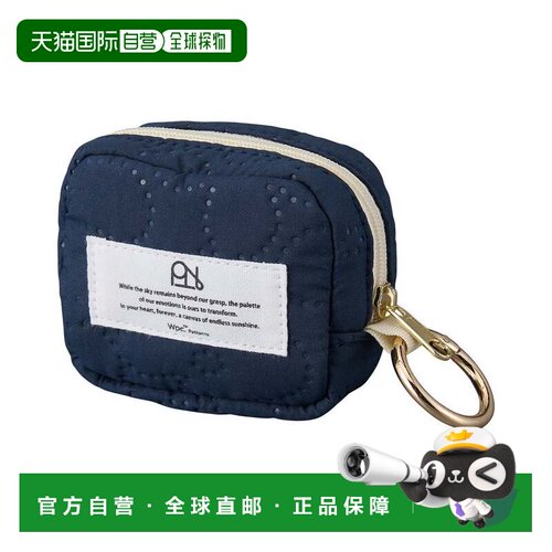 日本直邮Wpc 防水绗缝多功能迷你收纳包 带登山扣 耳机包 配饰包
