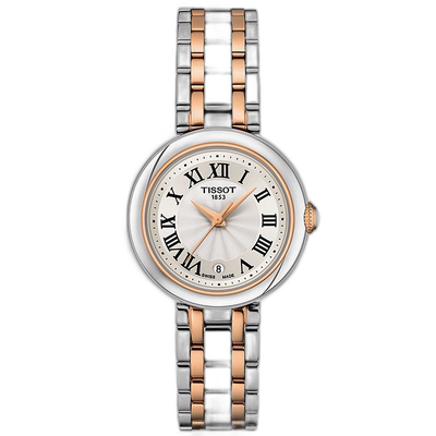 1h可退 【美国直邮】天梭|女士瑞士 Bellissima 双色不锈钢表带腕