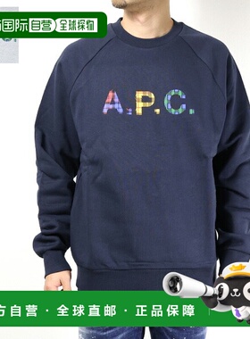 日本直邮APC SHAUN Crew Nack 运动衫Shaun衬里圆领长袖标志格纹