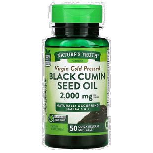 香港直发Nature'S Truth黑种草籽油软凝胶粘稠营养50粒