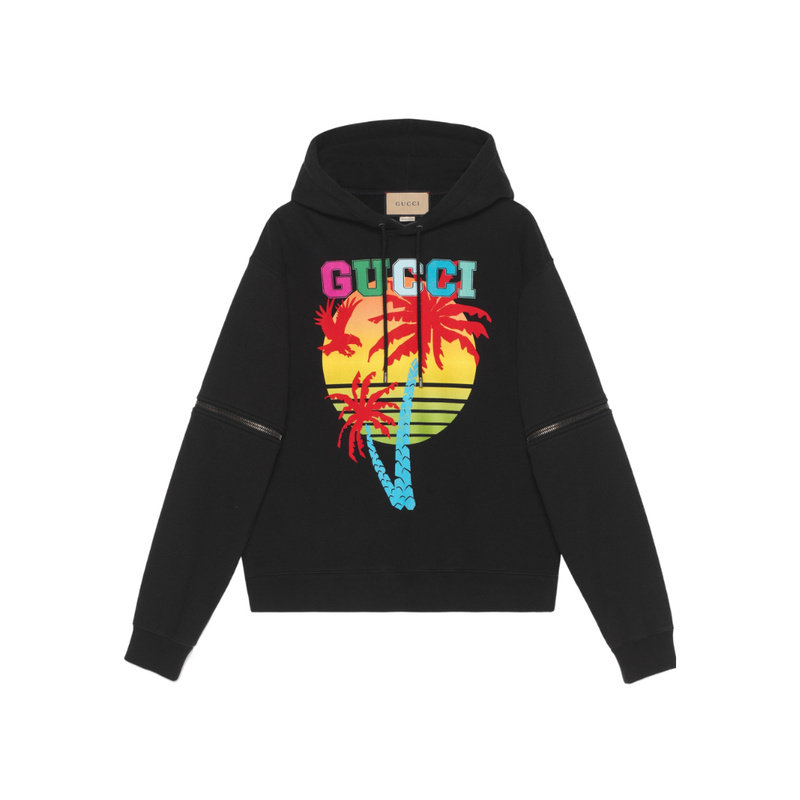 Gucci 印花可拆卸衣袖卫衣 700117XJEOT