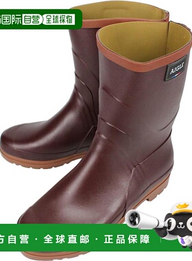 日本直邮Aigle 女士 Full Feel Mid Bison 橡胶靴L 码2 码棕色ZZF